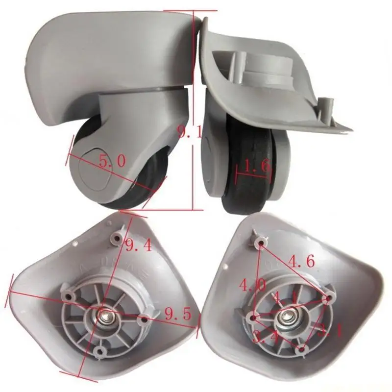 

X90D 1 pair Travel Suitcase Repair Accessories Luggage Mute Wheel Travel Bag