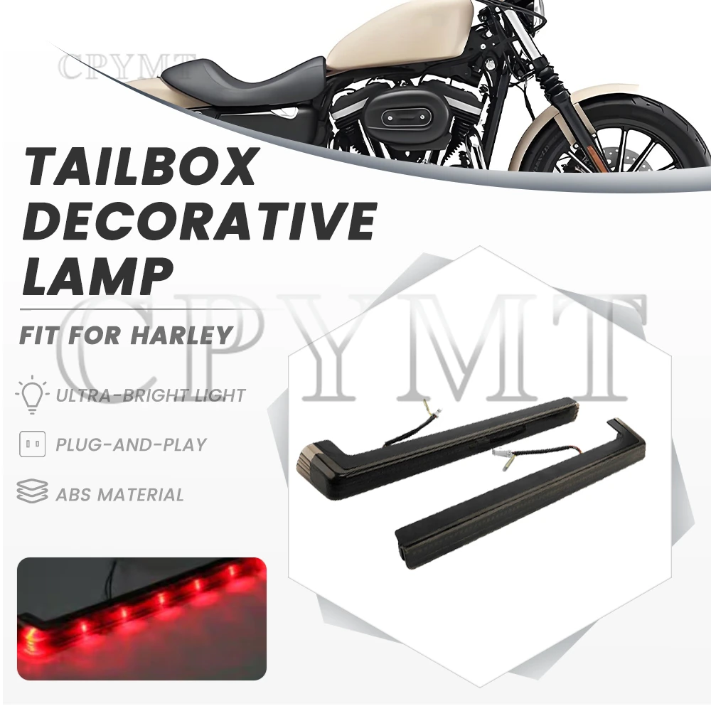 

Fit For Harley Motorcycle Smoke Lens LED Tour Pak Pack Accent Side Panel Light Touring FLHR FLHX Road King Street Glide 2006-Up