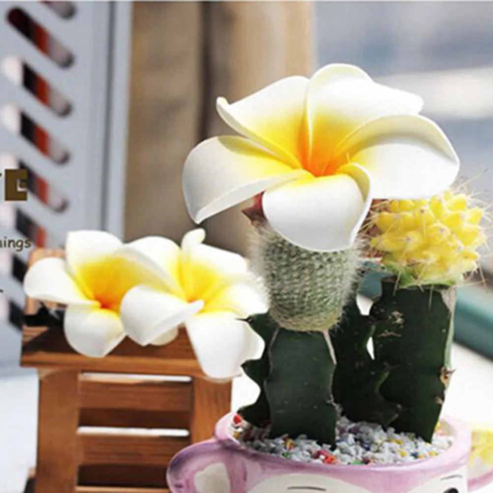 

25pcs Hair Clips Frangipane Flowers Barrette Flower Hairpins Foam Petals Women Hair Clip Beach Wedding Party Summer Decoration
