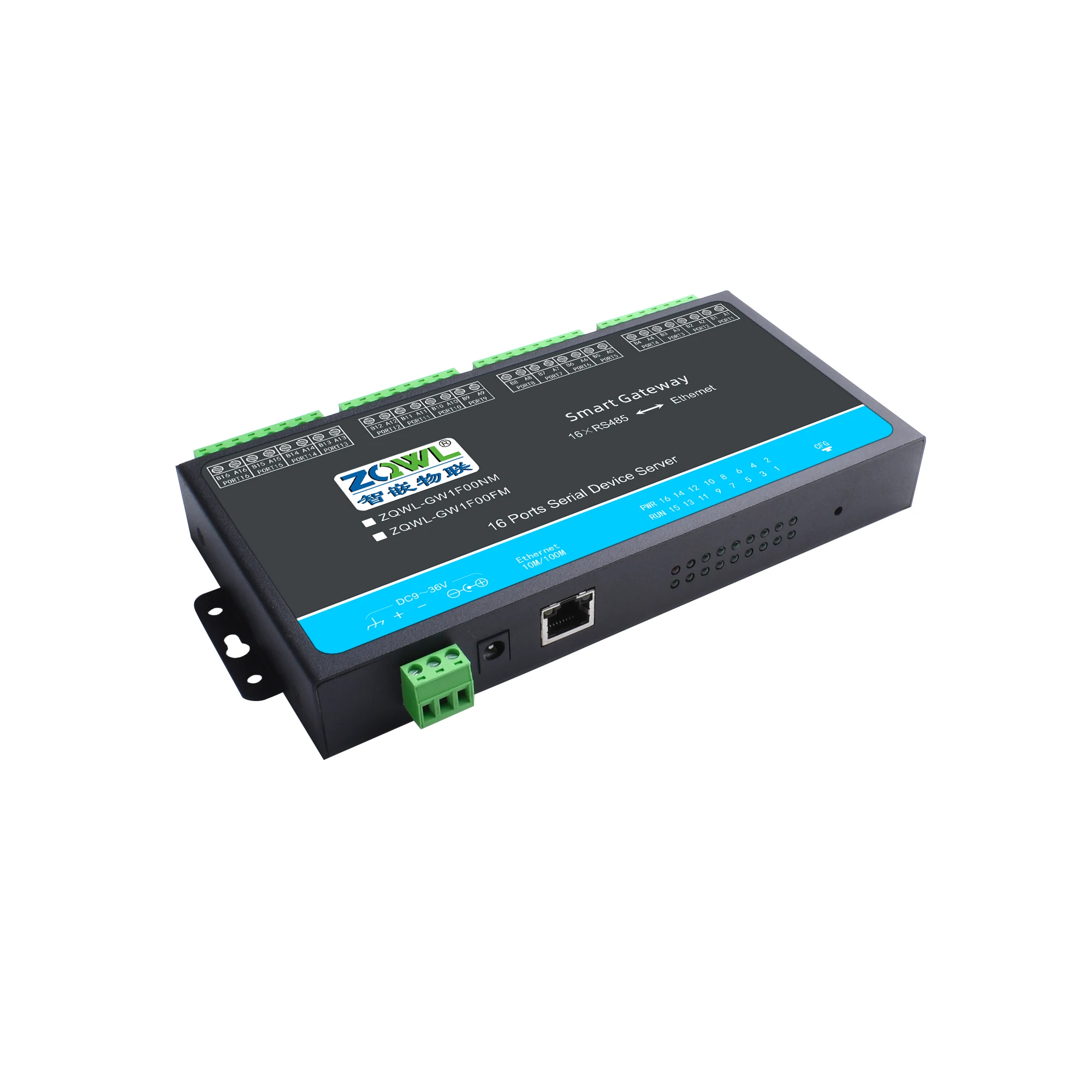 RS485 to Ethernet Converter with Active Polling Modbus RTU/TCP Gateway Serial Device Server JSON MQTT Support