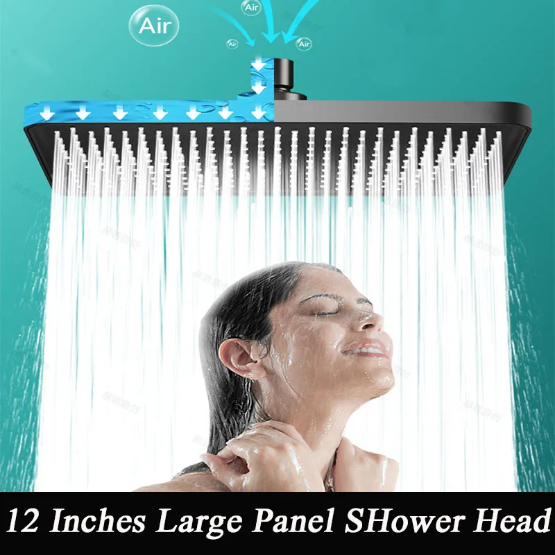 

Новая 12-дюймовая душевая лейка из АБС-пластика с эффектом тропического ливня, большой объем воды, усилитель напора, высокое давление, экономия воды, для ванной комнаты