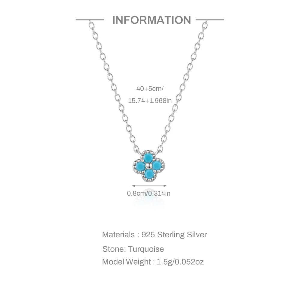 Women's 925 Sterling Silver Four-leaf Clover Necklace