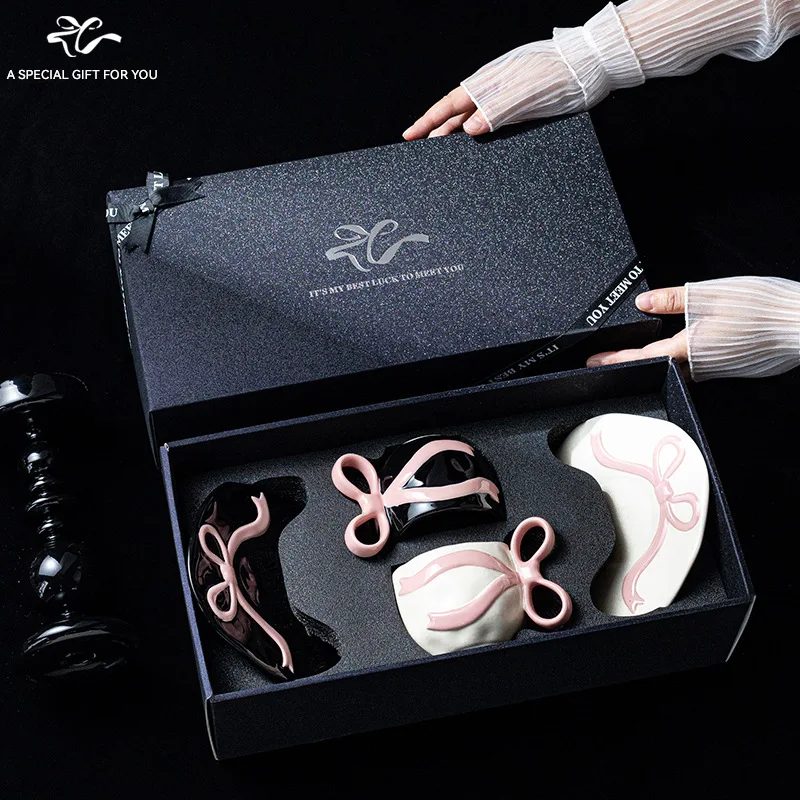 Cardiac Coffee Cup  Suitand Saucer Gift Set Couple Cups Luxury High-end Gift for Newlyweds  Housewarming Valentine's Day