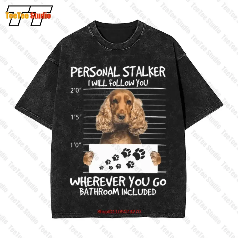 Funny Cocker Spaniel Owner Vintage Oversized T-Shirt 9Q5V