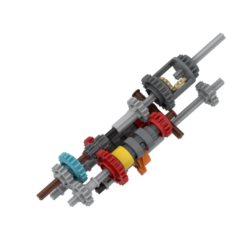 Boîte de vitesses à 5 vitesses, boîte de vitesses inversée, blocs de construction de boîte de vitesses MOC modifiés, Puzzle, Kit de pièces de jouets d'assemblage DIY (170 pièces)