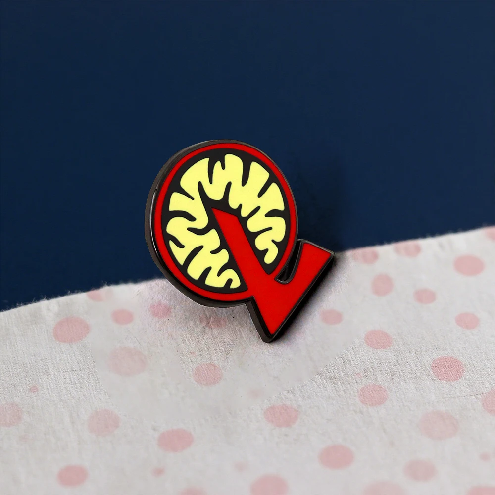 Brain L Logo Brooch Lobotomy Corporation Theme Badge Game Peripheral Creative Brain Pattern Enamel Pin Backpack Decoration Gift