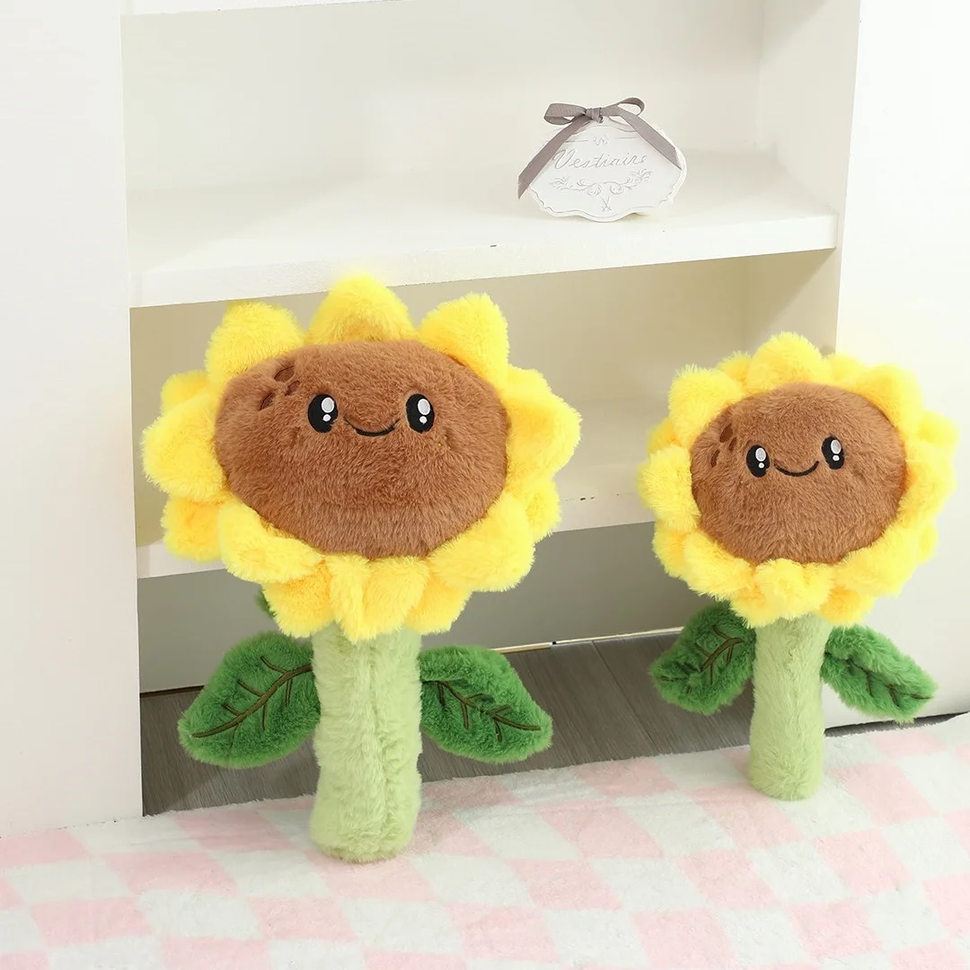 35 سنتيمتر/43 سنتيمتر عباد الشمس ألعاب من نسيج مخملي لينة ولطيفة محشوة زهرة مع وجه سعيد عيد ميلاد لعب لصديقة هدية عيد الحب المنزل