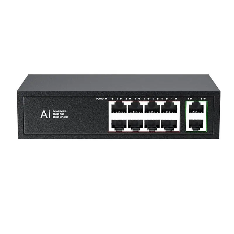 

YSS-POE Switch 100Mbps Ethernet Switch POE Splitter IEEE 802.3Af/At для IP-камер, беспроводных точек доступа, Wi-Fi роутеров, с американской вилкой.