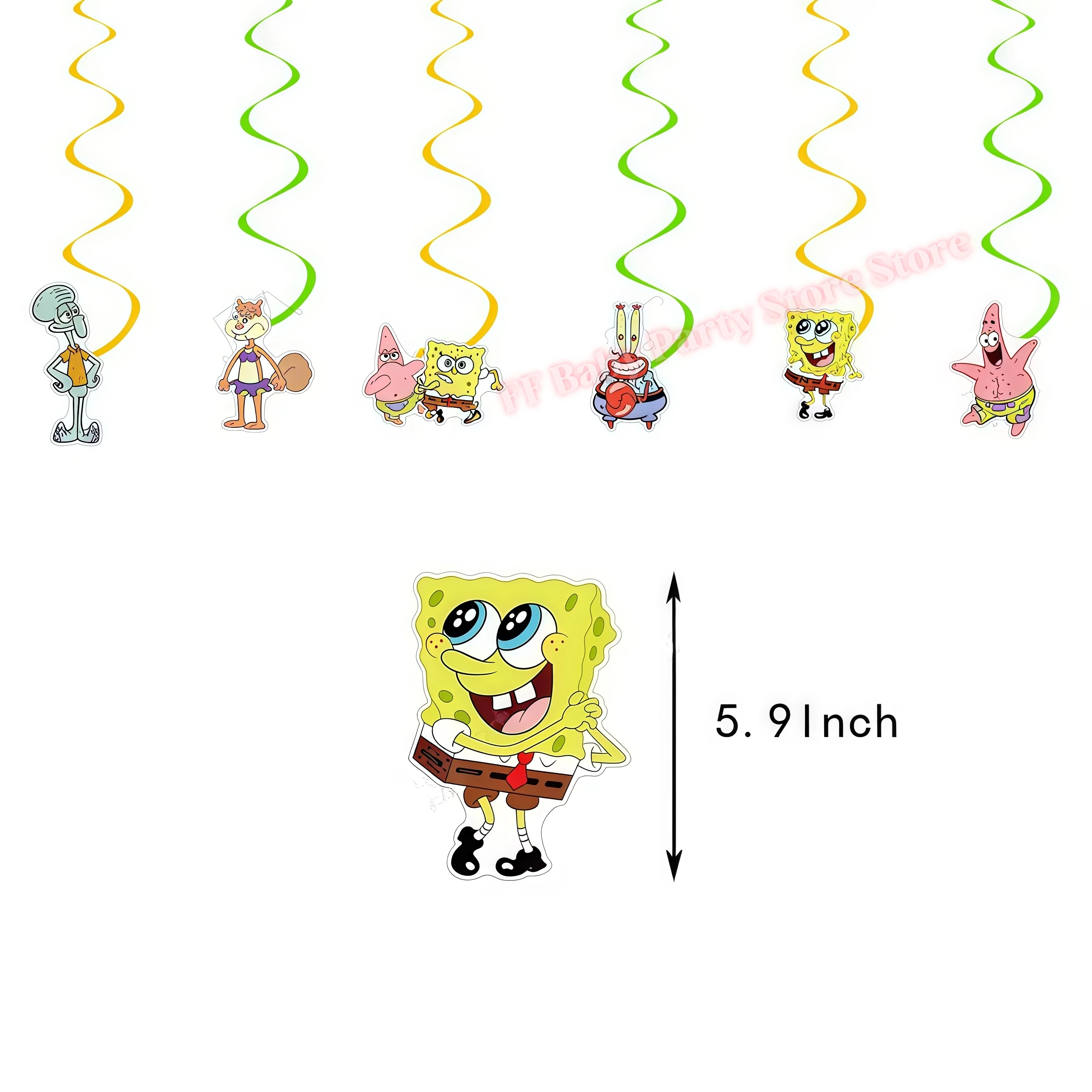 SpongeBob Geburtstagsparty Dekoration Hintergrund Tortendekoration Becher Ballons für Kinderparty Gastgeschenk Babyparty Zubehör – Detail 15