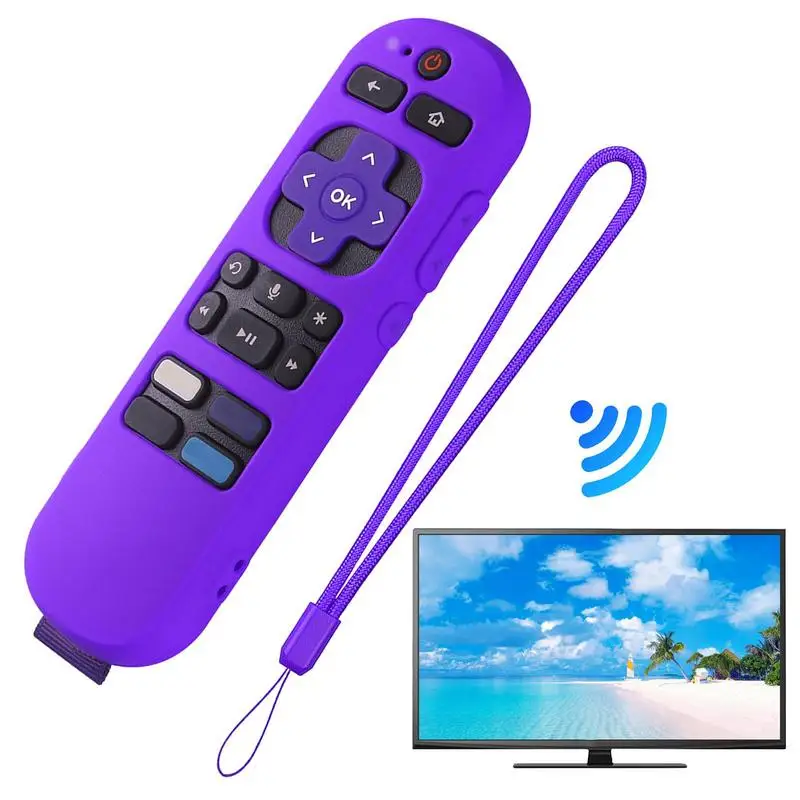 ROKUTV Remote Cover Silicone Rubber Case For RokuExpress 4K+ Streaming Stick TV Remote Controler Shell Remote Protective Sleeve