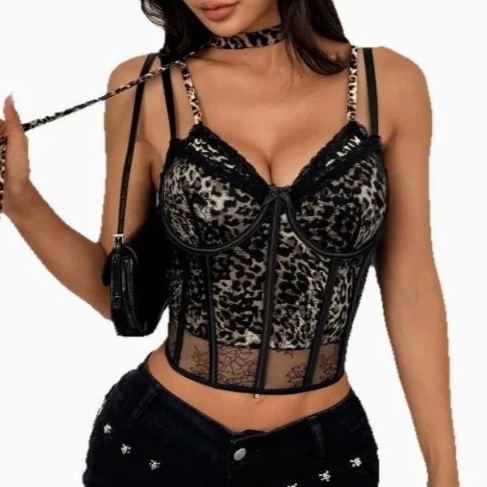 

hoe sexy women leopard tops lady camis