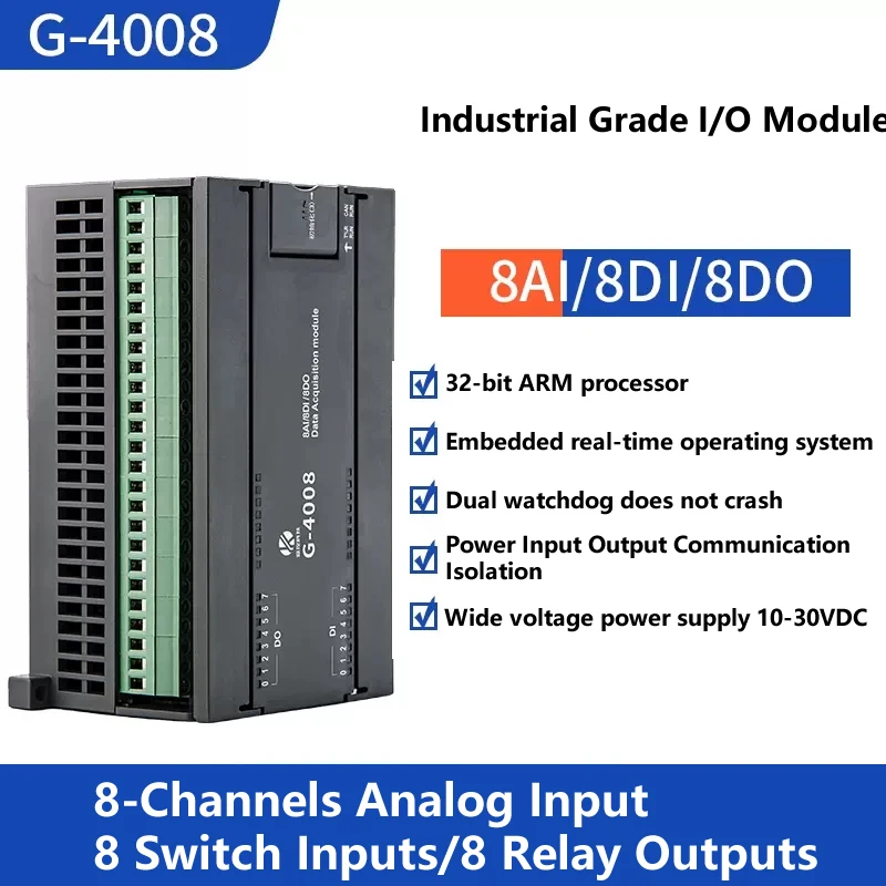 

8-Channel Analog Signal,8-Channel Digital Signal Acquisition, 8-Channel Relay Output CAN/Modbus RTU/TCP Module