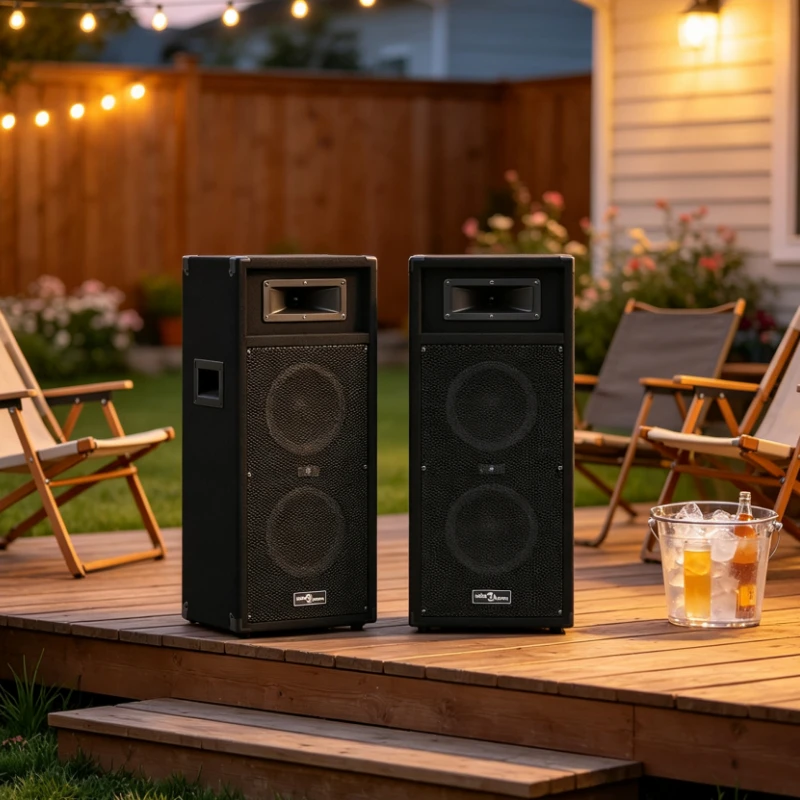 2 altavoces profesionales pasivos HiFi para escenario, 1000W de alta potencia, reproducción de sonido de alta fidelidad, salida de audio estable, diseño moderno y práctico, perfectos para actuaciones en escenarios, fiestas en bares, cine en casa y actividades comerciales en interiores.