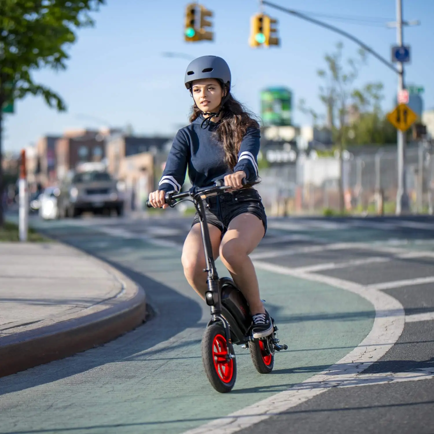 

Bolt Folding Electric Ride-On Bike, Easy-Folding, Built-in Carrying Handle, Twist Throttle, Up to 15.5 MPH, Ages 13+