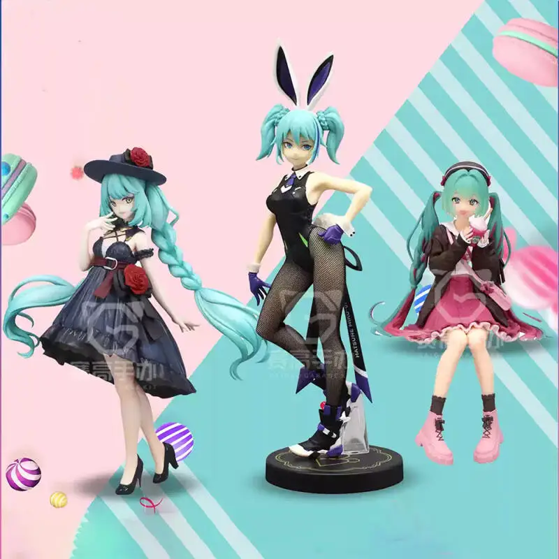 

Подлинная FuRyu Hatsune Miku, осеннее платье с датой для путешествий, фиолетовый кролик, пробка для лапши, экшн-фигурка, модель игрушки, подарок