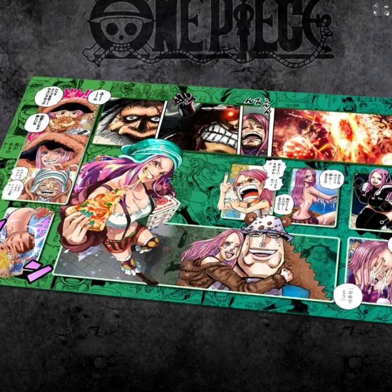 OPCG One Piece Playmat Luffy Marshall D Teach Anime Playmat Trading Card Game Mat Dedicated Card Play Against Table Mat OP7-9
