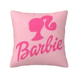 Custom Barbie Logo Cushion Cover 45x45cm Cute Velvet Luxury Pillow