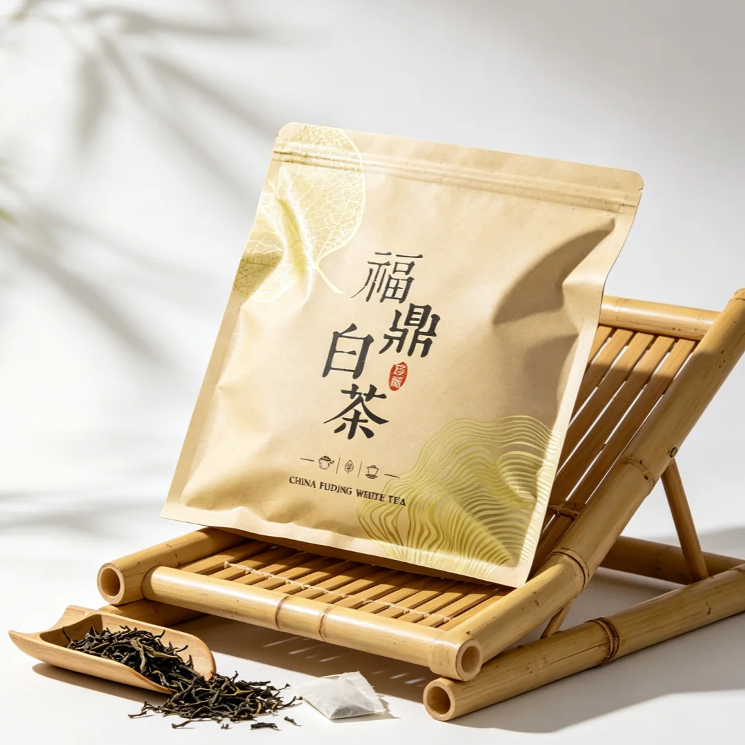 300g/350g Chinese Lao-Bai-Cha Zipper Bags Shou Mei Fuding White Tea Cake Recyclable Sealing Packing Gift Bag