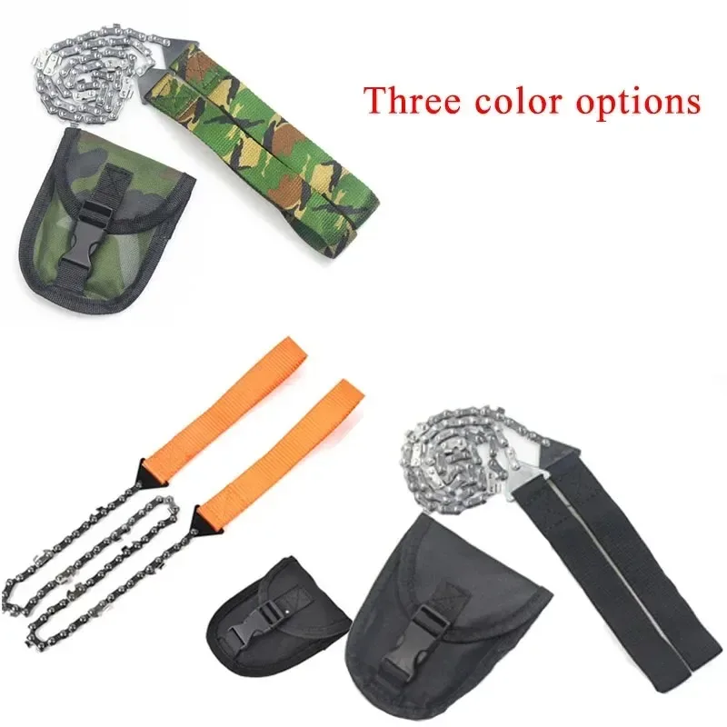 24 Inch Manganese Steel 11 Tooth Portable Pocket Chain Wire Saw Outdoor Garden Pruning Tool