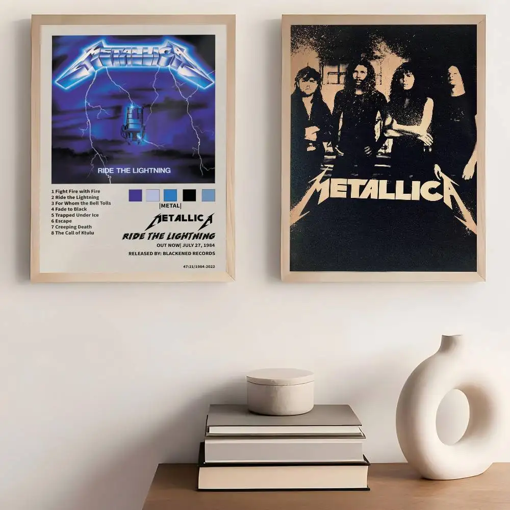M-METALLICA Classics Band Classic Movie Posters Fancy Wall Sticker For Living Room Bar Decoration Room Wall Decor