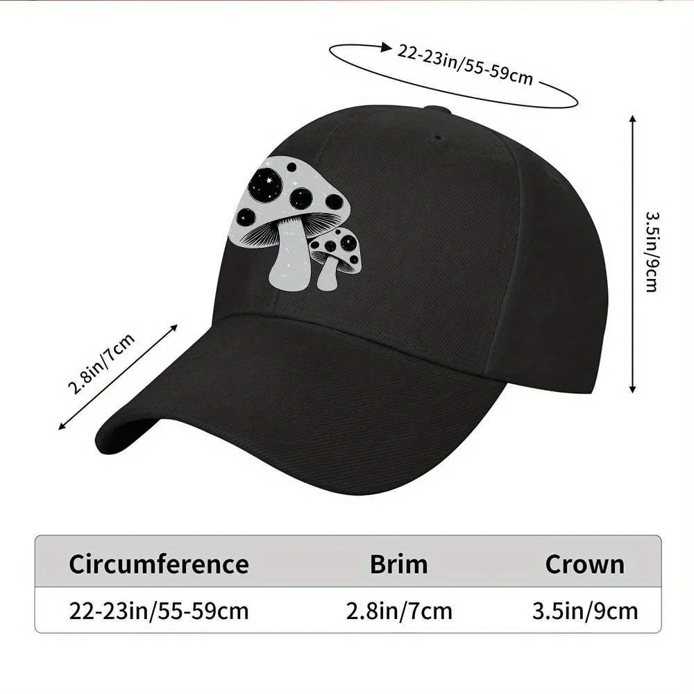 Spotted Mushroom Starry Night Baseball Cap Adjustable Unisex Casual Outdoor Lightweight Hat