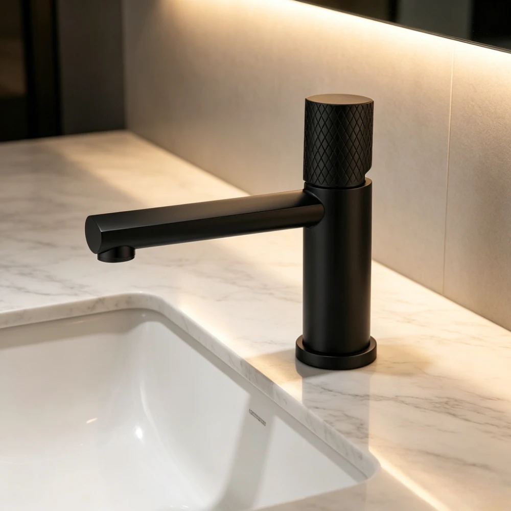 solid-brass-bathroom-tap-matte-black-finish-classic-round-handle-temperature-adjustable-fixture-for-commercial-and-home-space