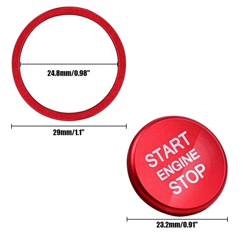 Car Engine Start Stop Button Ring Ignition Cover Trim For Volkswagen Arteon CC Passat B8 Magotan Jetta T-Roc Car Styling