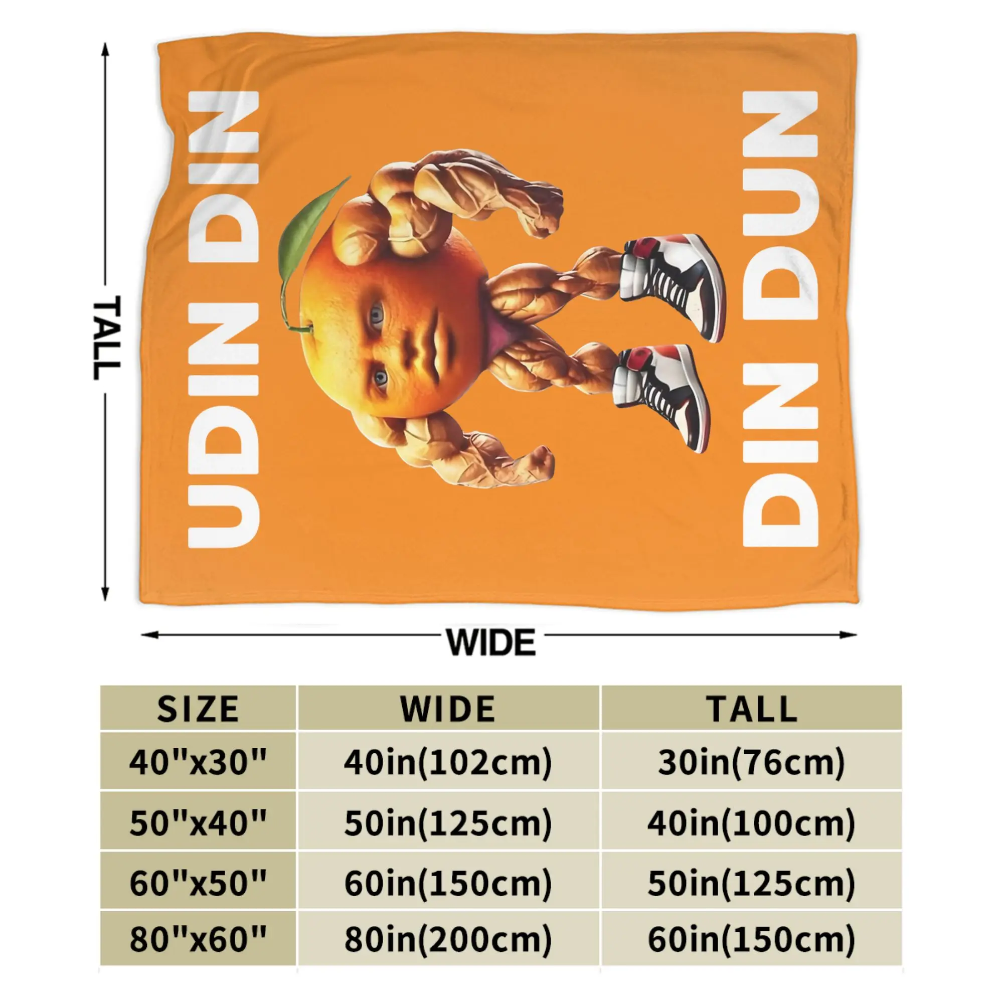 Udin din dun Udindindun الإيطالية Brainrot Meme البطانيات الفانيلا الشتاء لينة رمي البطانيات ل أريكة سيارة أفخم رقيقة لحاف #5