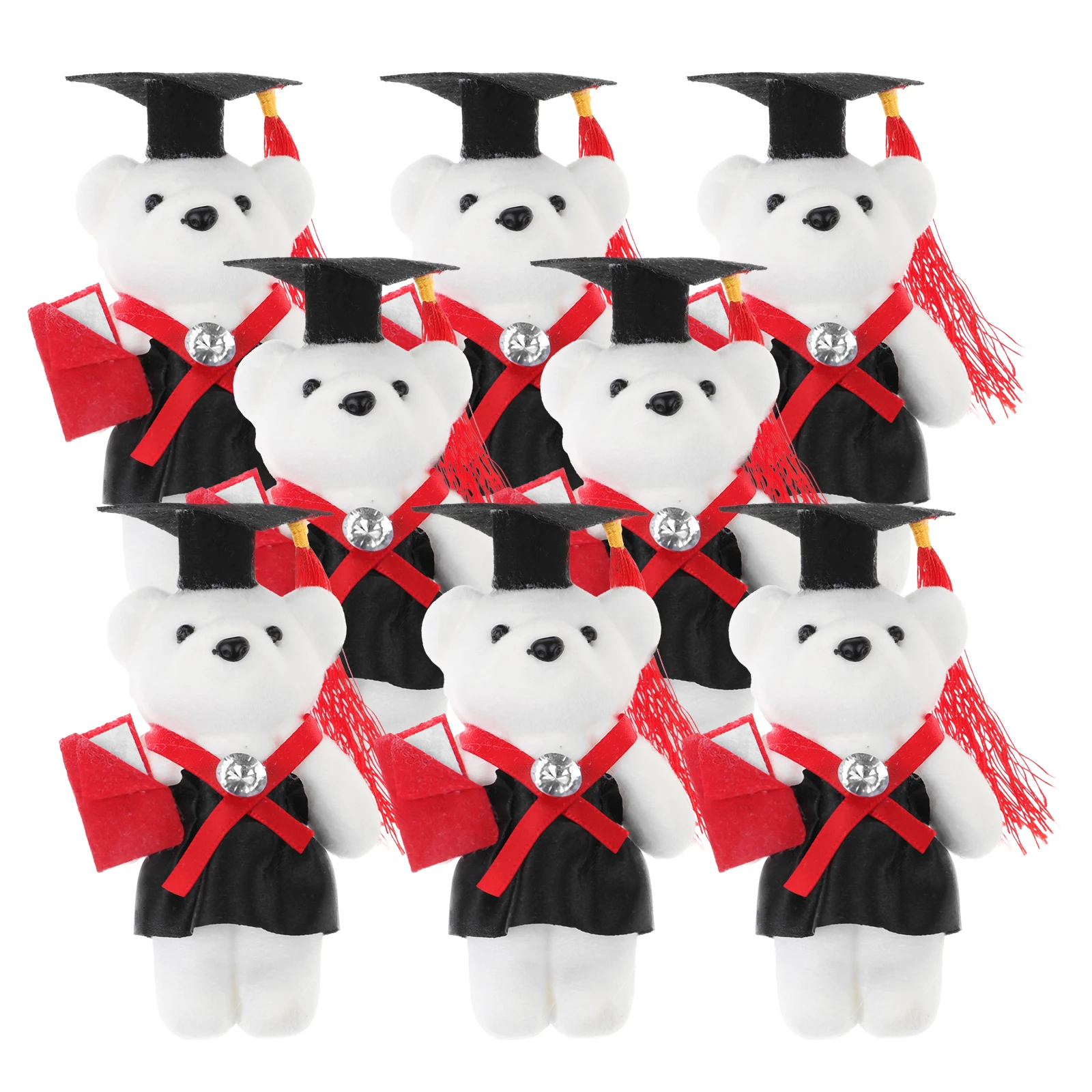 

8pcs Doctor Materials Stylish Graduation Gift Decoration Accessories Photo Props Graduation Bear Bouquet Gift for Graduates
