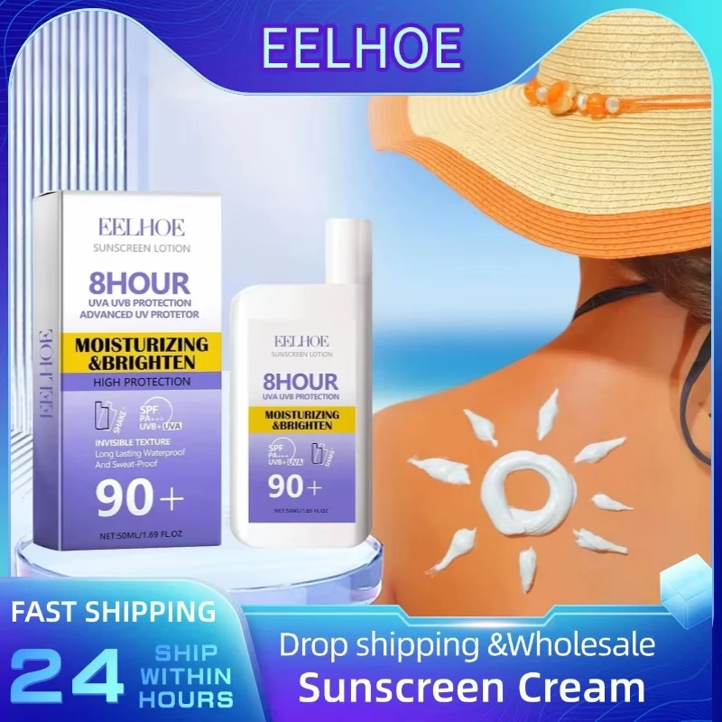 Sunscreen Cream Spf 90+ UV Protective Sunburn Repairing Cream Sun Block Isolation Lotion Moisturizing Oil-Control Face Body Care