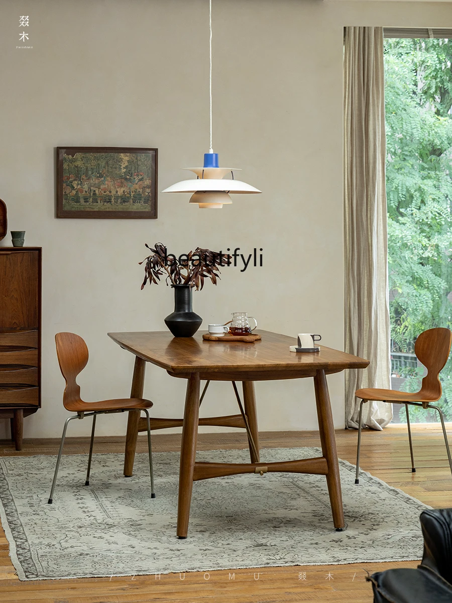 

Vintage Style Indonesian Imported Teak Solid Wood Rectangular Dining Table Designer Desk