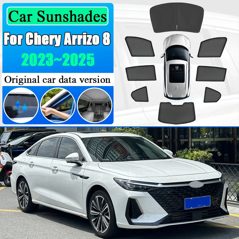 

Anti-UV For Chery Arrizo 8 2023 2024 2025 Magnetic Sunshade Windshield Side Window Visor Tools Car Mesh Sun Shades Accessories