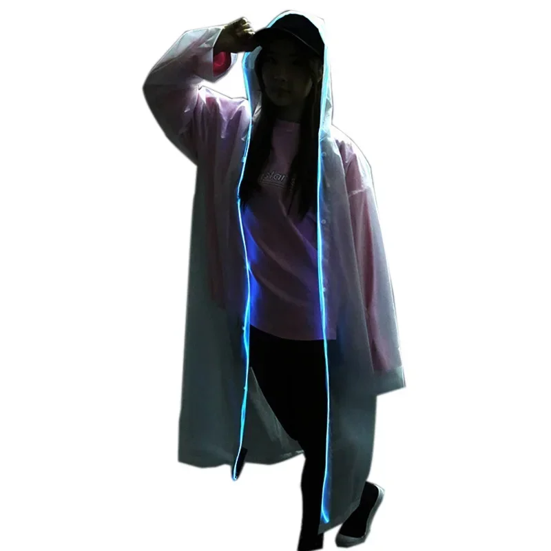 

Halloween Nightclub DJ LED Jacket Hoodie Man Hiking Fishing Waterproof Coat Circus Rave Show Dancer Tron Dance Wear 2025