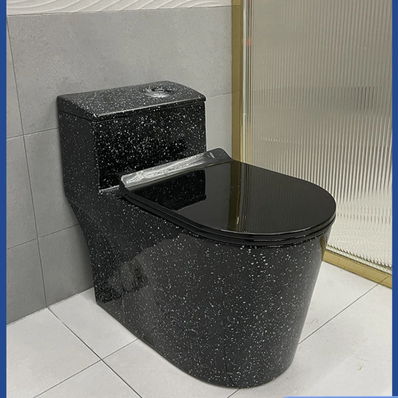 

Высококачественный черный пятнистый туалет, бытовой роскошный креативный художественный сифон для унитаза, керамическое сиденье для унитаза