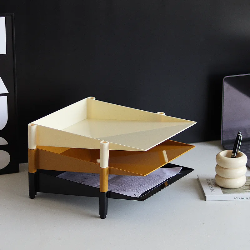 

Storage Office Desk Documents Multi-layer Shelves