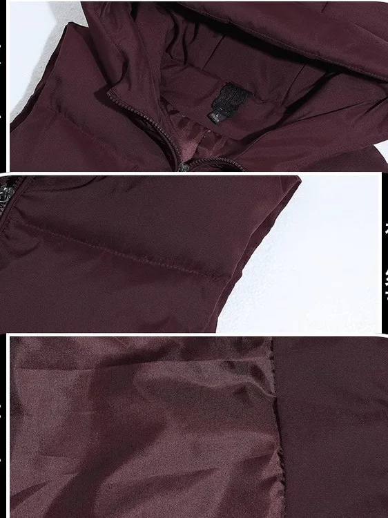 Plus Size Winter-Jaset-Weste für Frauen mittleren Alters, warme Baumwolle, faionable, lockere Passform, Oberbekleidungsmantel mit Kapuze und Reißverschluss