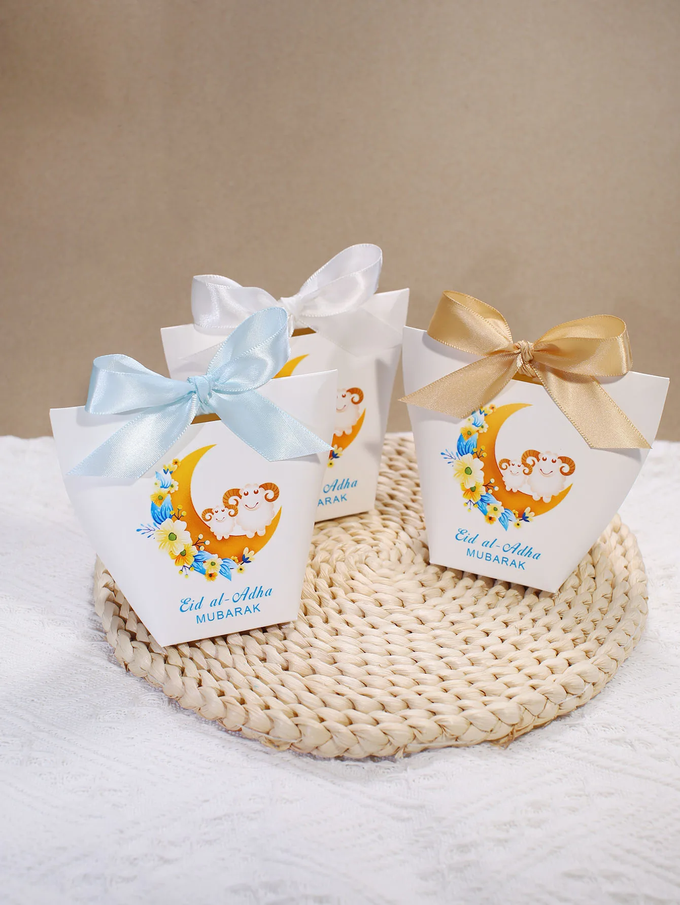 Coffret cadeau mouton et croissant de lune pour l'Aïd al-Adha, idéal pour l'Aïd al-Adha islamique, le Ramadan et les fêtes communautaires