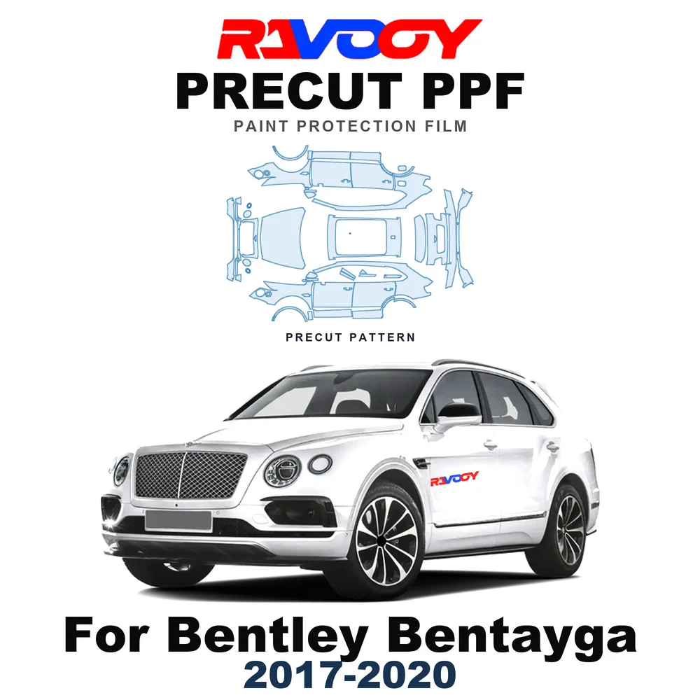Precut PPF For Bentley Bentayga Base 2017-2020 8.5mil TPU Paint Protection Film Hood Bonnet Bumper Headlight Self-Healing Roof