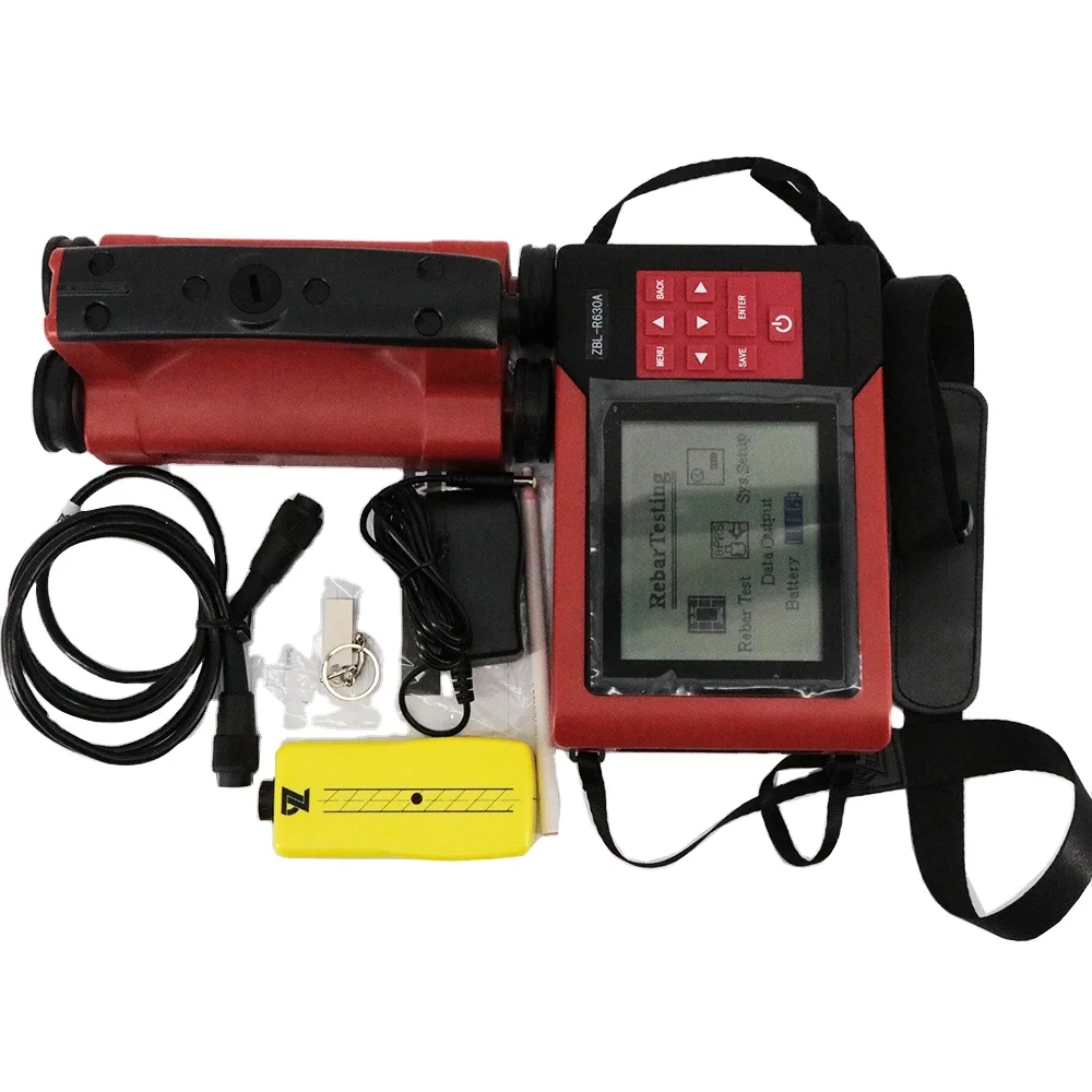 

ZBL-R630A Rebar Scanner Digital Concrete Rebar Locator Protective Layer Thickness Tester Rebar Diameter Meter
