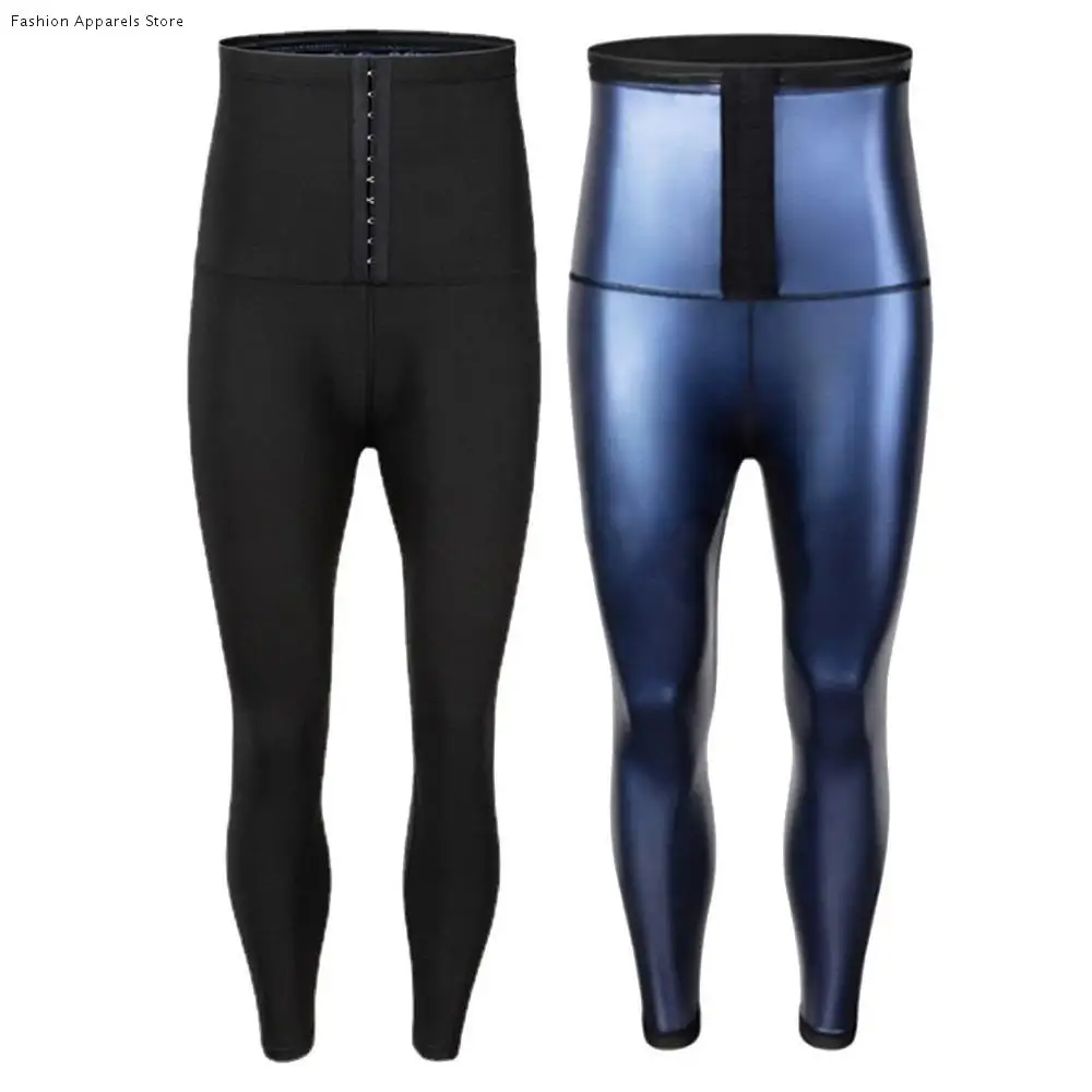 

Compression Fit Sweat Absorption Pants Hot Thermo Sauna Effect Body Shaper Sweat Absorption Tummy Control Men Loss Leggings