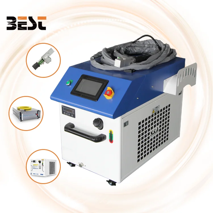 

Rust Removal Laser 1000w 1500W 2000W 3000W Small Size Laser Cleaning Machine 300mm Cleaning Width for Rust Paint Oil