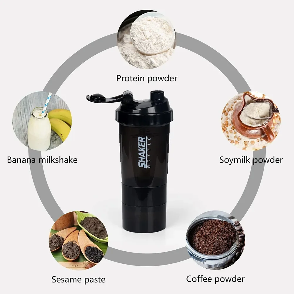 Premium Protein Powder Shaker Cup 16 Oz Fitness Sports Mixer Bottle Leak-proof Water Cup Perfect for Pre-Workout Use BPA Free image 4