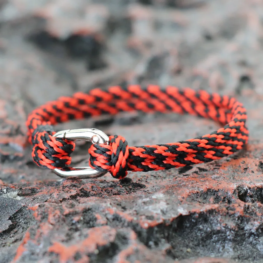 Multicolor Handcrafted Rope Bracelet Men Double Layer Detachable Buckle Ethnic Fabric Braided Wish Braclet Outdoor Camping Joias