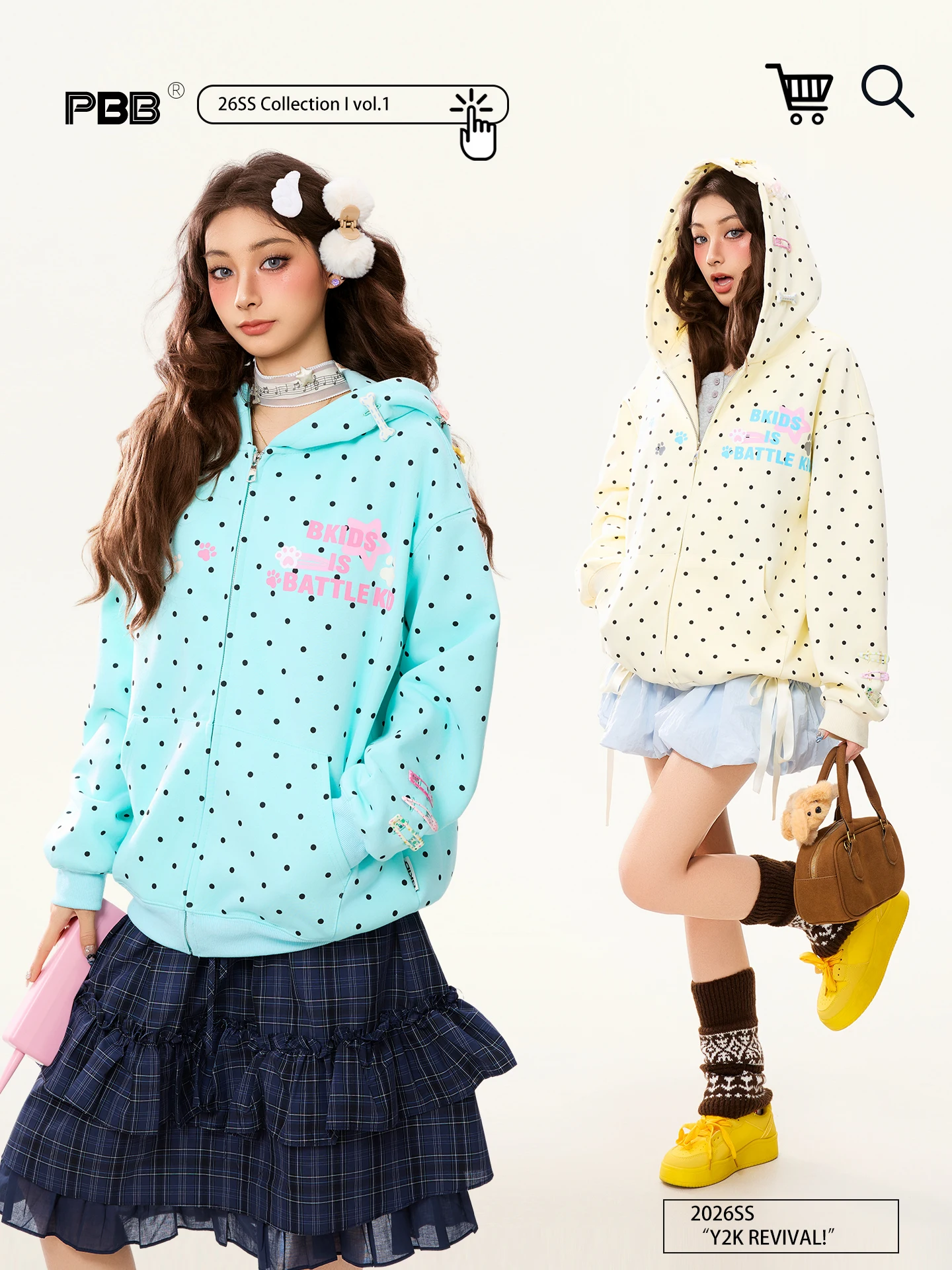 

Женская мягкая толстовка PBB с принтом в горошек и вышивкой, на молнии, свободного кроя, в повседневном стиле, с длинными рукавами, теплая верхняя одежда