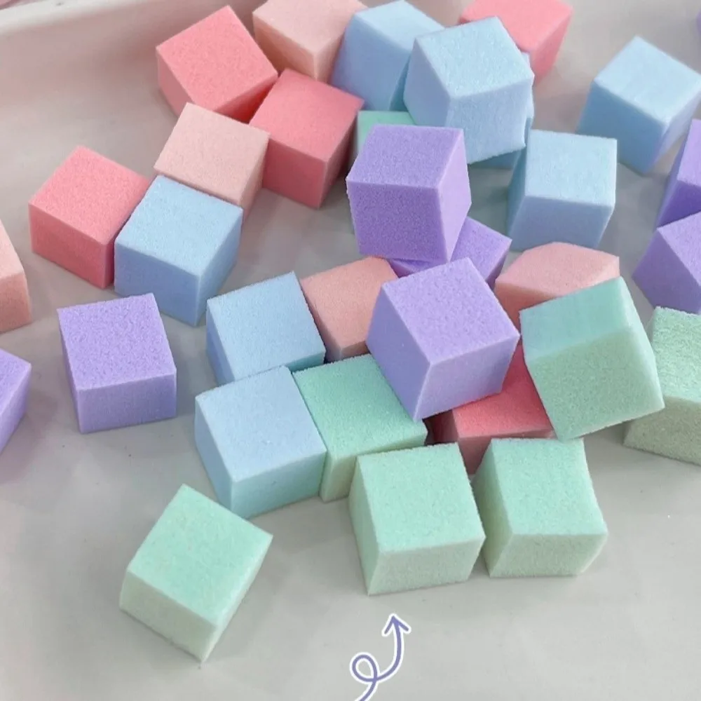 Färben Stempeln Farbverlauf Nagel Schwamm Set High Rebound Soft Nail Stamper Schwamm mit Greifstift Mini Nail Art Tofu Chunks