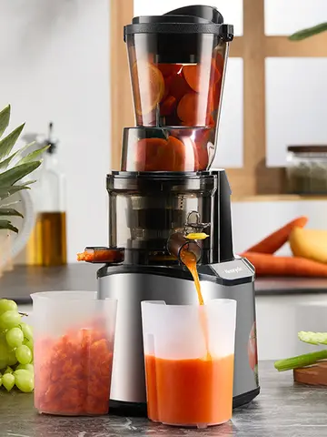 850W Slow Masticating Juicer Machine 75mm Wide Chute Vertical Spiral Extractor Home Use For Fruits Vegetables Higher Juice Yield
