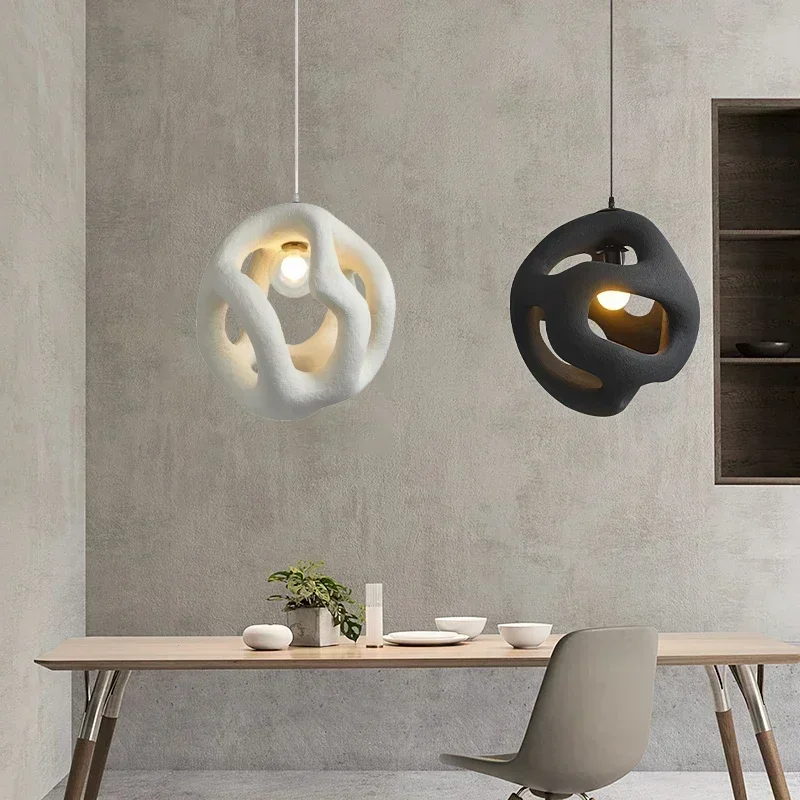 Wabi Sabi Style Restaurant Pendant Light Single Head Small Pendant Light Designer Living Room Sofa Light Study Counter Lighting