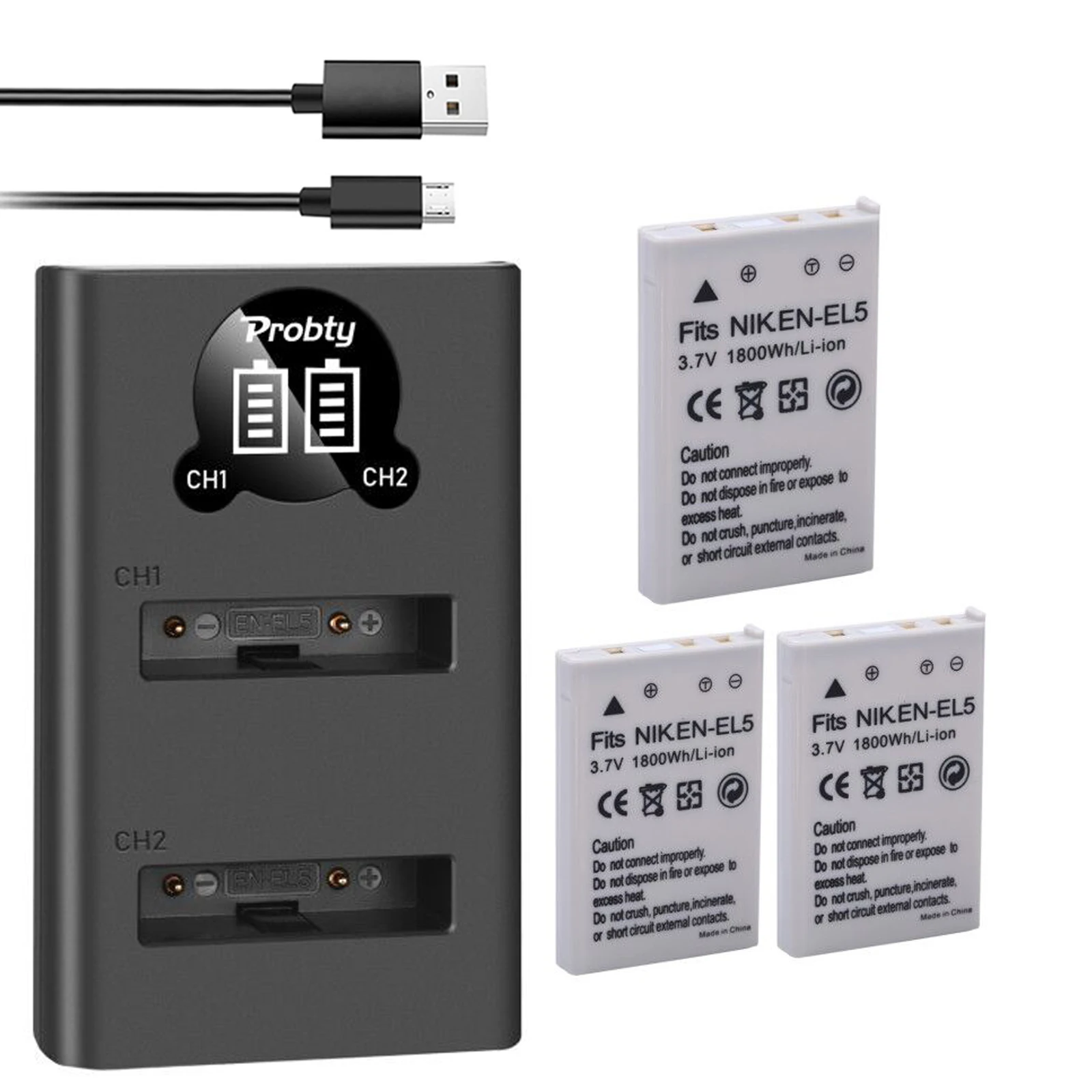 3 Pcs EN-EL5 EN EL5 camera Battery + dual Charger For Nikon CoolPix P530 P510 P500 P90 P80 4200 5900 7900 P4 S10 camera