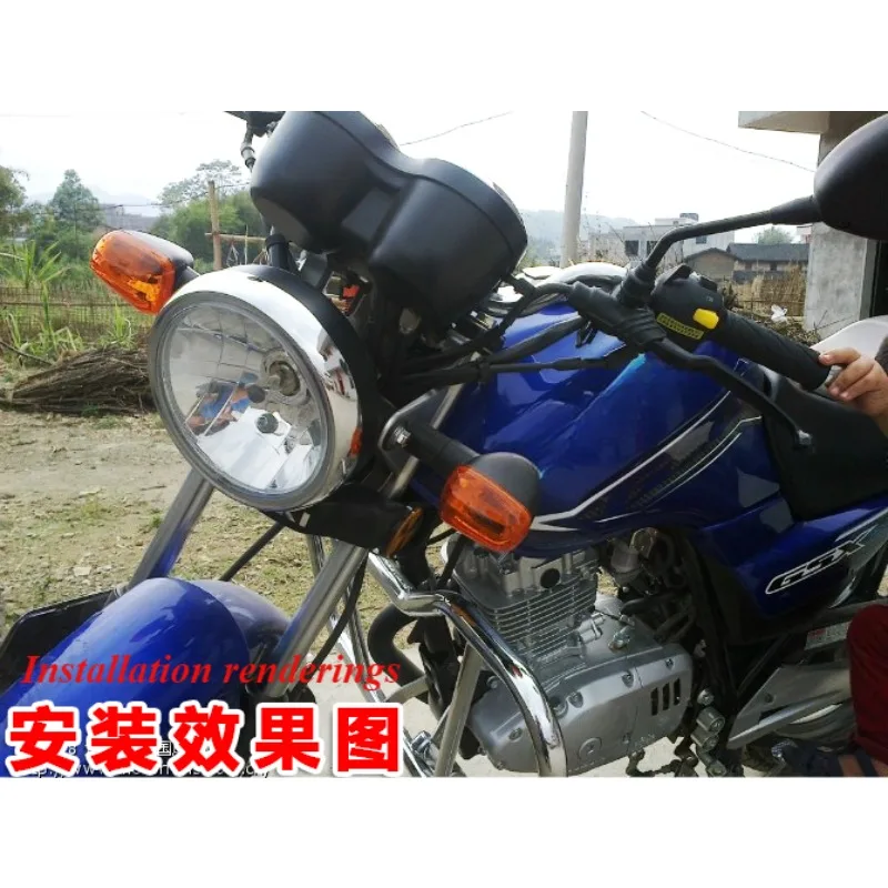 Motorcycle Head Light for Haojue Suzuki Qingqi EN125-2F2A3F Headlight EN150 Headlight Assembly Head Round Light