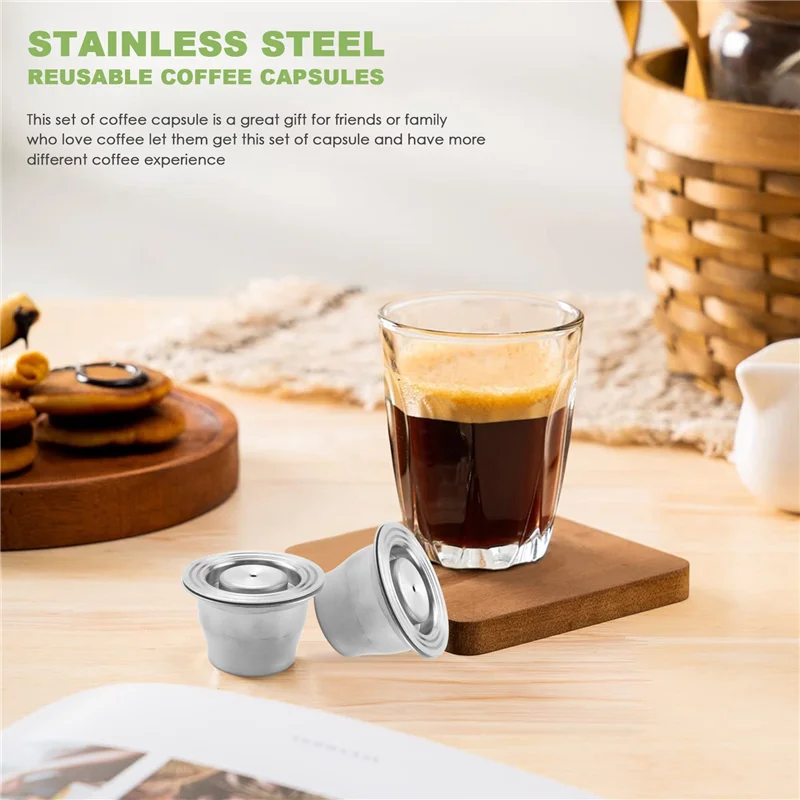 كبسولة قهوة ABXF، كبسولات نسبرسو قابلة لإعادة الملء، قابلة لإعادة الاستخدام، كبسولة قهوة اسبريسو من الفولاذ المقاوم للصدأ